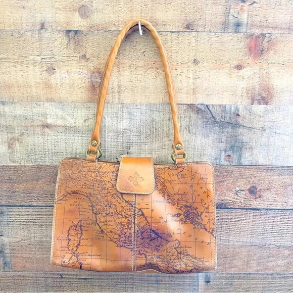 Patricia Nash Rienzo Signature Map Satchel - Picture 2 of 15